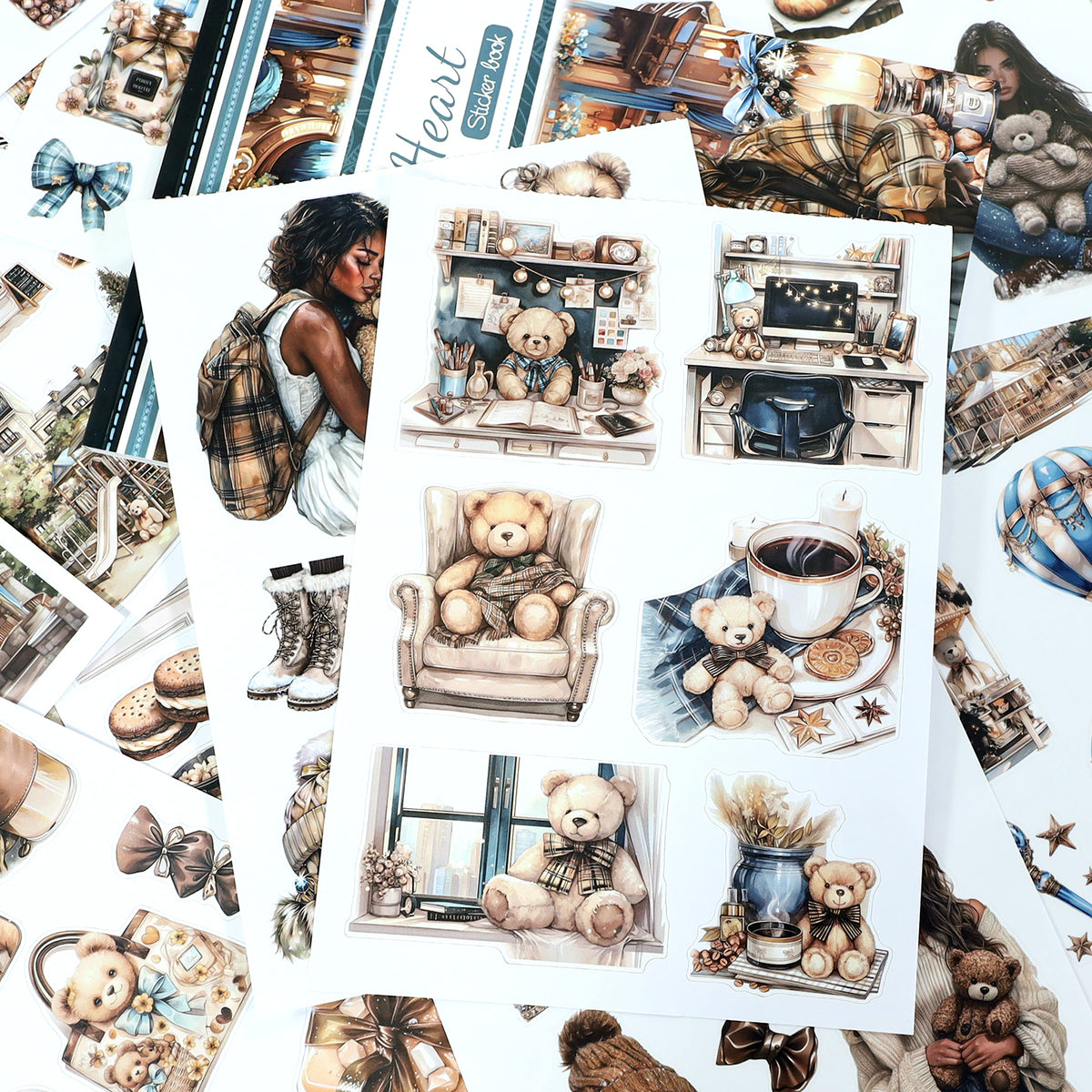 A Teenage Girl's Thoughts - Vintage Stickers | Aesthetic Kiss Cut Matte PET (20 Sheets)