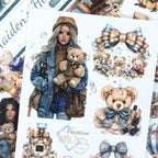 A Teenage Girl's Thoughts - Vintage Stickers | Aesthetic Kiss Cut Matte PET (20 Sheets)