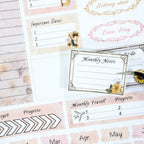 Retro Diary - Bullet Journal Stickers | Vintage Special Gloss Matte PET (24 Sheets)