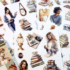 Whispering Pages - Junk Journal Stickers | Aesthetic Kiss Cut Matte PET (20 Sheets)