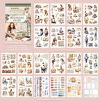 Whispering Pages - Junk Journal Stickers | Aesthetic Kiss Cut Matte PET (20 Sheets)