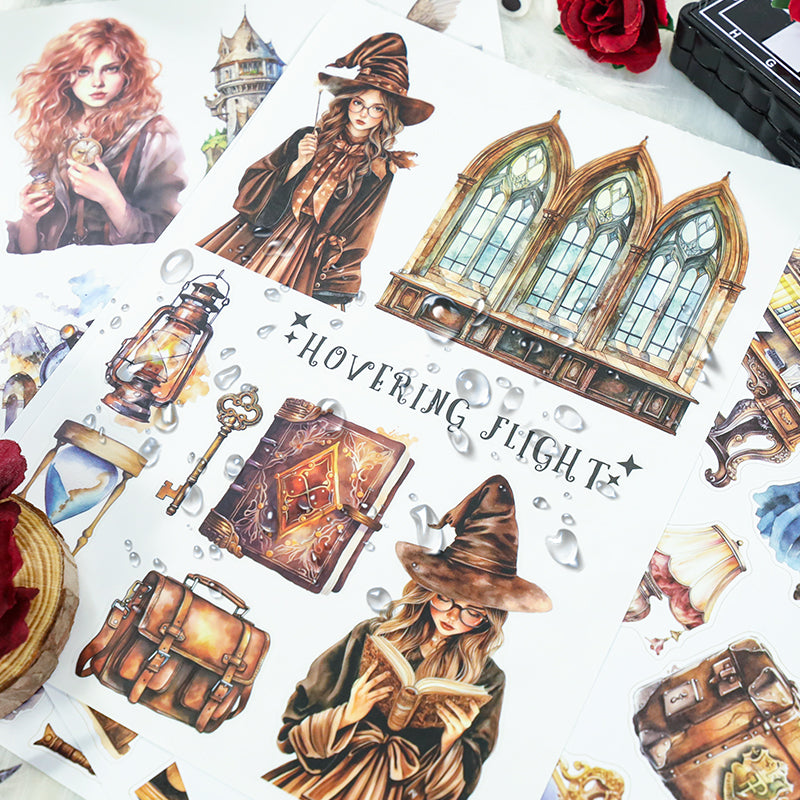 The Secrets Of Wizards - Junk Journal Stickers | Whimsical Kiss Cut Matte PET (20 Sheets)