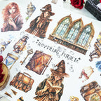 The Secrets Of Wizards - Junk Journal Stickers | Whimsical Kiss Cut Matte PET (20 Sheets)