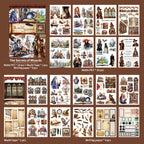 The Secrets Of Wizards - Junk Journal Stickers | Whimsical Kiss Cut Matte PET (20 Sheets)