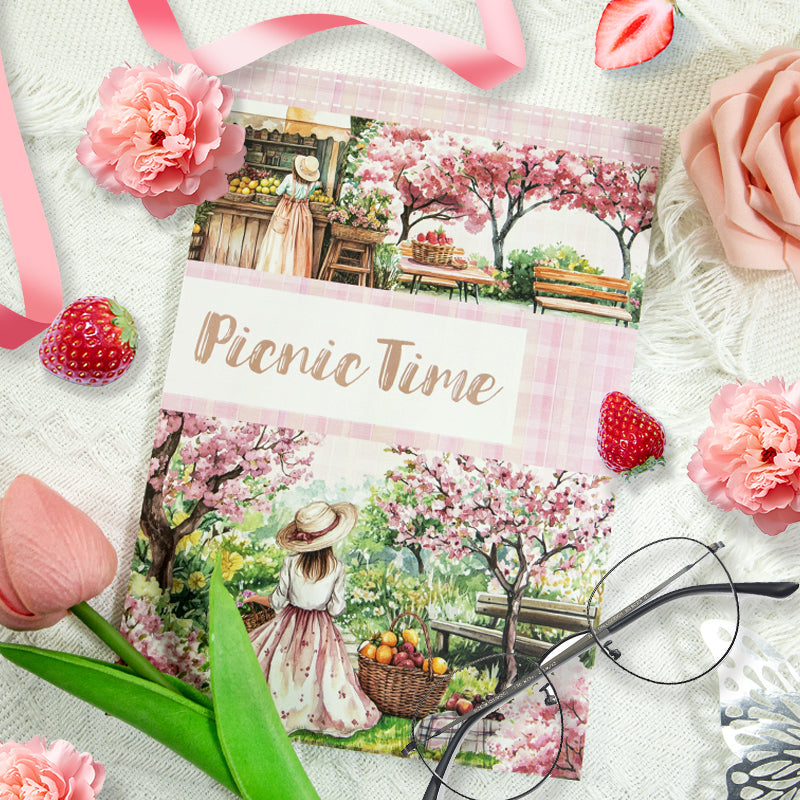 Picnic Time - Collage Stickers | Romantic Kiss Cut Matte PET (20 Sheets)
