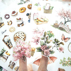 Picnic Time - Collage Stickers | Romantic Kiss Cut Matte PET (20 Sheets)