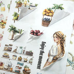 Picnic Time - Collage Stickers | Romantic Kiss Cut Matte PET (20 Sheets)