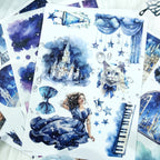 Star Light Fantasy - Collage Stickers | Celestial Kiss Cut Matte PET (20 Sheets)