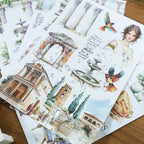 Under The Olive Tree - Junk Journal Stickers | Roman Kiss Cut Matte PET (20 Sheets)