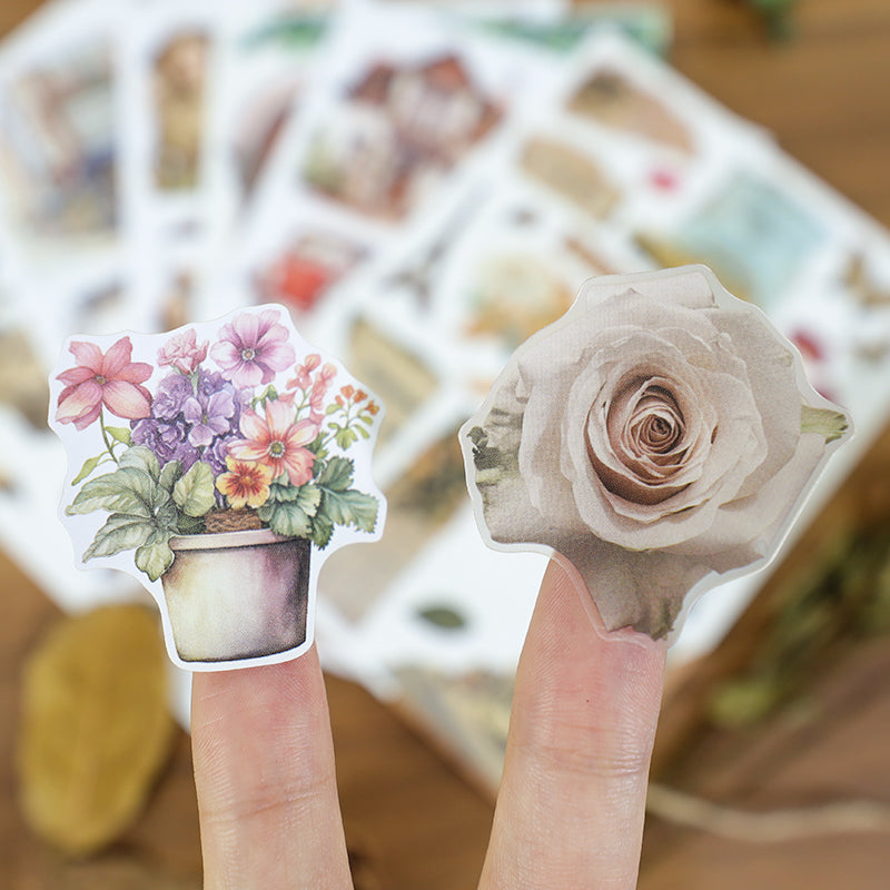 Complicated Old Events - Junk Journal Stickers | Vintage Kiss Cut Matte PET (20 Sheets)