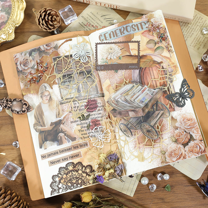 Complicated Old Events - Junk Journal Stickers | Vintage Kiss Cut Matte PET (20 Sheets)