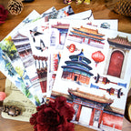 Tang Style Huacai - Junk Journal Stickers | Vintage Kiss Cut Matte PET (20 Sheets)