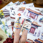 Tang Style Huacai - Junk Journal Stickers | Vintage Kiss Cut Matte PET (20 Sheets)
