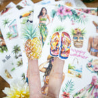 Hello Summer - Sticker Sheets | Tropical Kiss Cut Matte PET (20 Sheets)