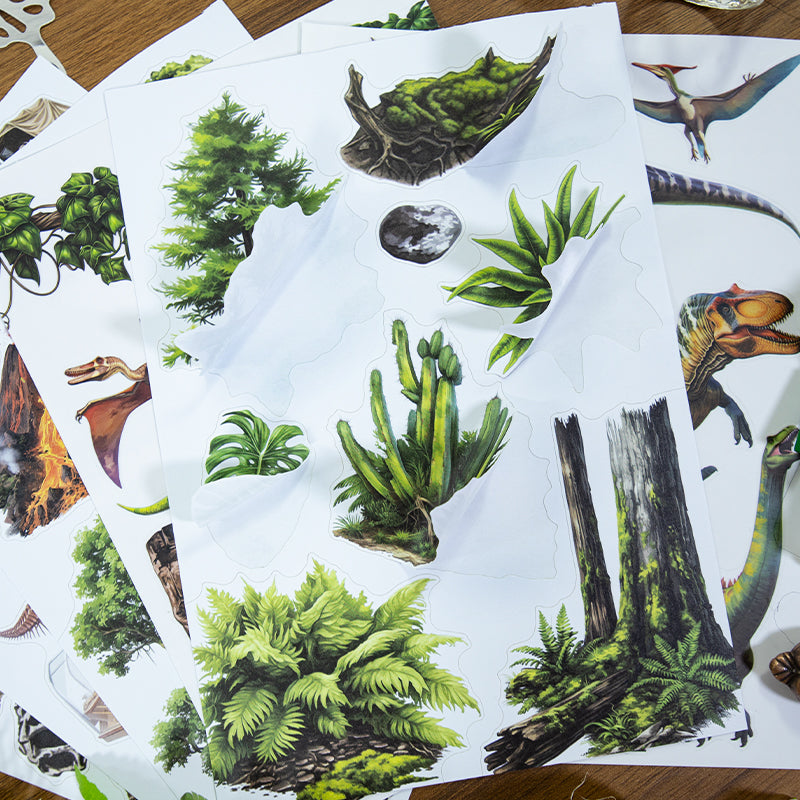 Primeval Obelisk - Junk Journal Stickers | Vintage Kiss Cut Matte PET (20 Sheets)