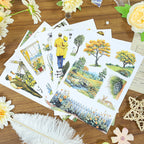 Golden Horizon - Vintage Stickers | Cottagecore Kiss Cut Matte PET (20 Sheets)