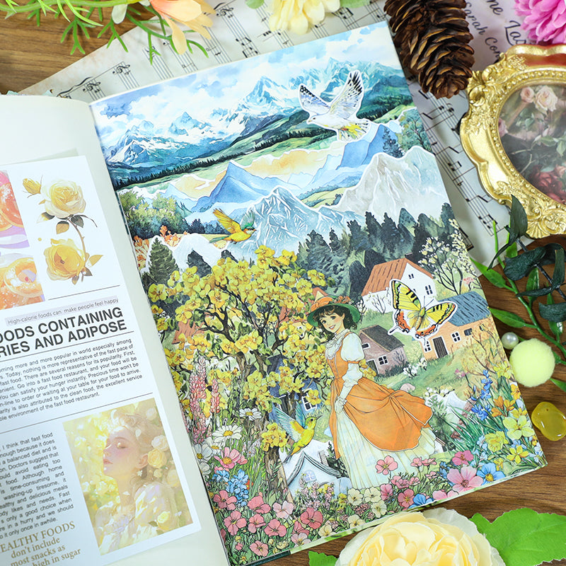 Golden Horizon - Vintage Stickers | Cottagecore Kiss Cut Matte PET (20 Sheets)