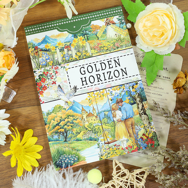 Golden Horizon - Vintage Stickers | Cottagecore Kiss Cut Matte PET (20 Sheets)