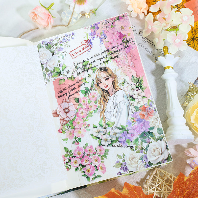 Blossom And Wither - Collage Stickers | Aesthetic Kiss Cut Matte PET (20 Sheets)