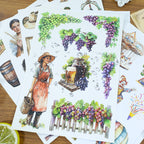 Bubbly Feast - Retro Stickers | Retro Kiss Cut Matte PET (20 Sheets)