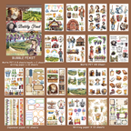 Bubbly Feast - Retro Stickers | Retro Kiss Cut Matte PET (20 Sheets)
