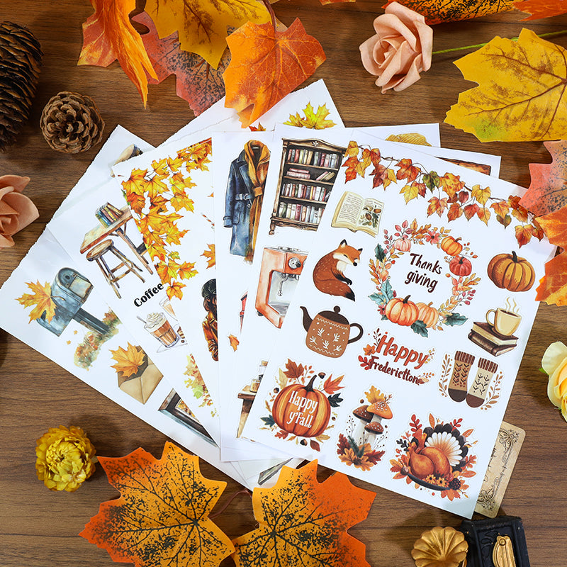 Caramel Crunch - Junk Journal Stickers | Vintage Kiss Cut Matte PET (20 Sheets)
