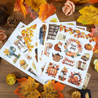 Caramel Crunch - Junk Journal Stickers | Vintage Kiss Cut Matte PET (20 Sheets)