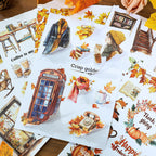 Caramel Crunch - Junk Journal Stickers | Vintage Kiss Cut Matte PET (20 Sheets)