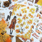 Caramel Crunch - Junk Journal Stickers | Vintage Kiss Cut Matte PET (20 Sheets)