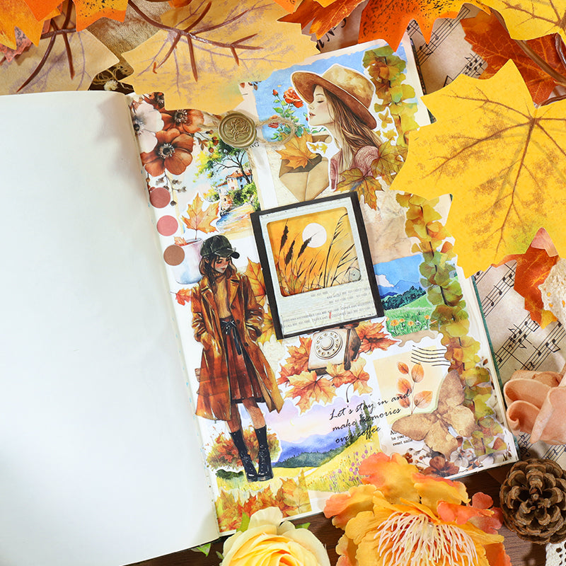 Caramel Crunch - Junk Journal Stickers | Vintage Kiss Cut Matte PET (20 Sheets)