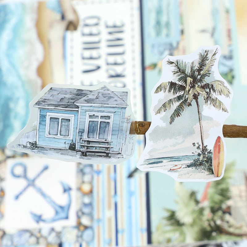 The Veiled Shoreline · PET & Washi · Sticker & Paper Kit