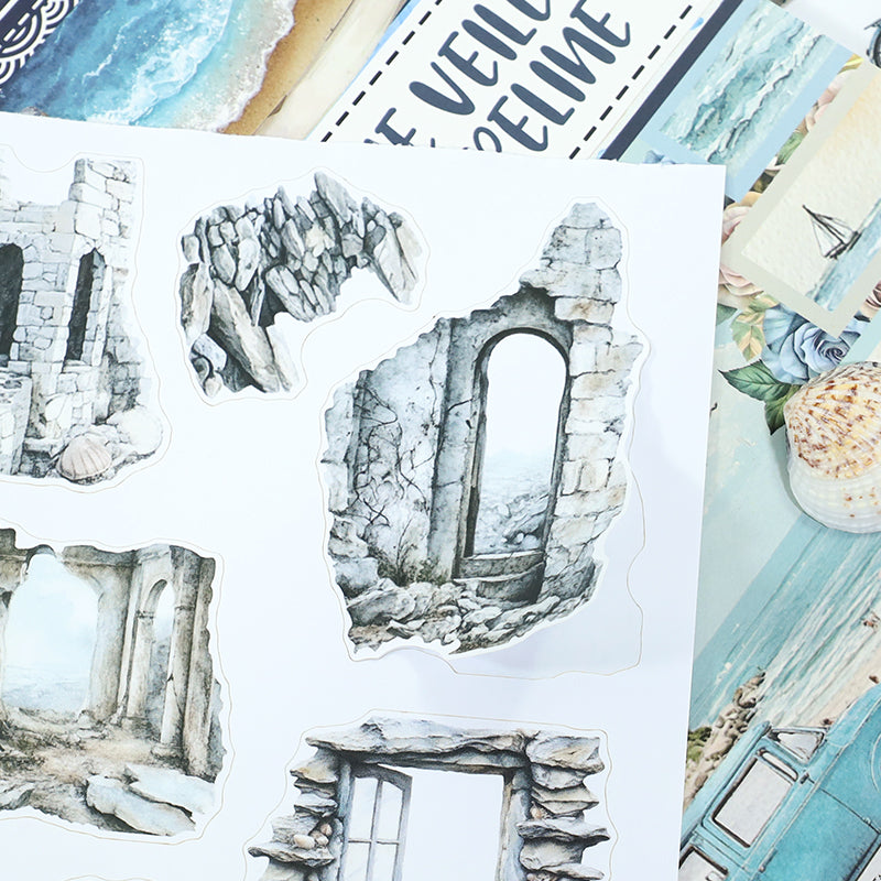 The Veiled Shoreline · PET & Washi · Sticker & Paper Kit