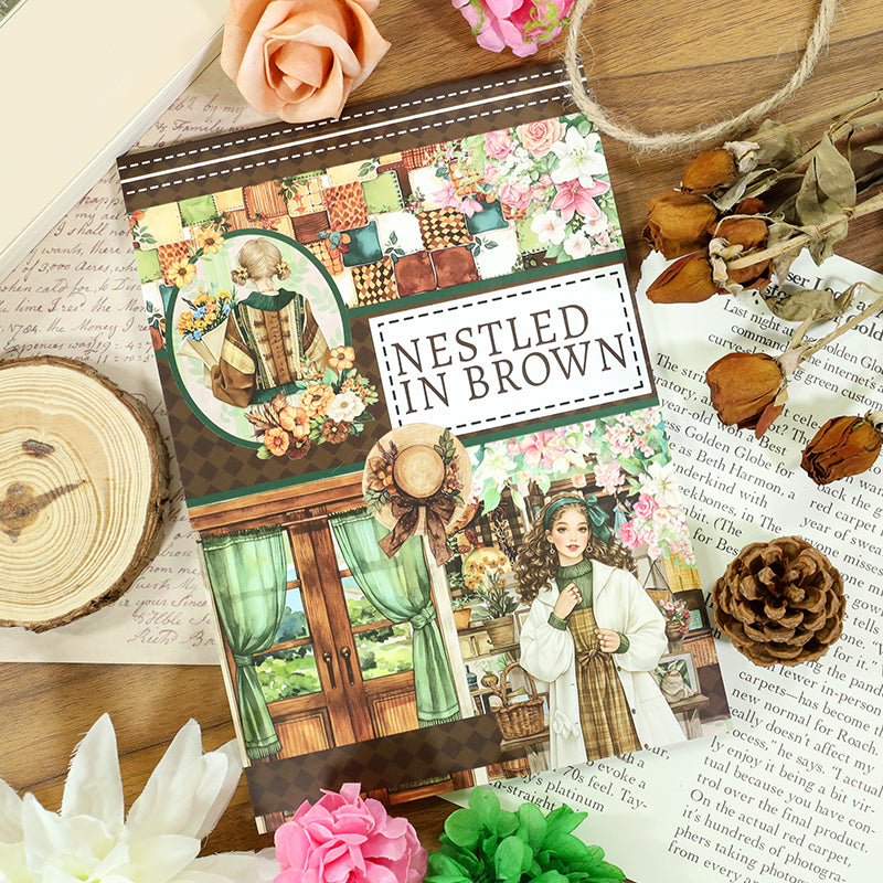 Nestled in Brown · PET & Washi · Sticker & Paper Kit