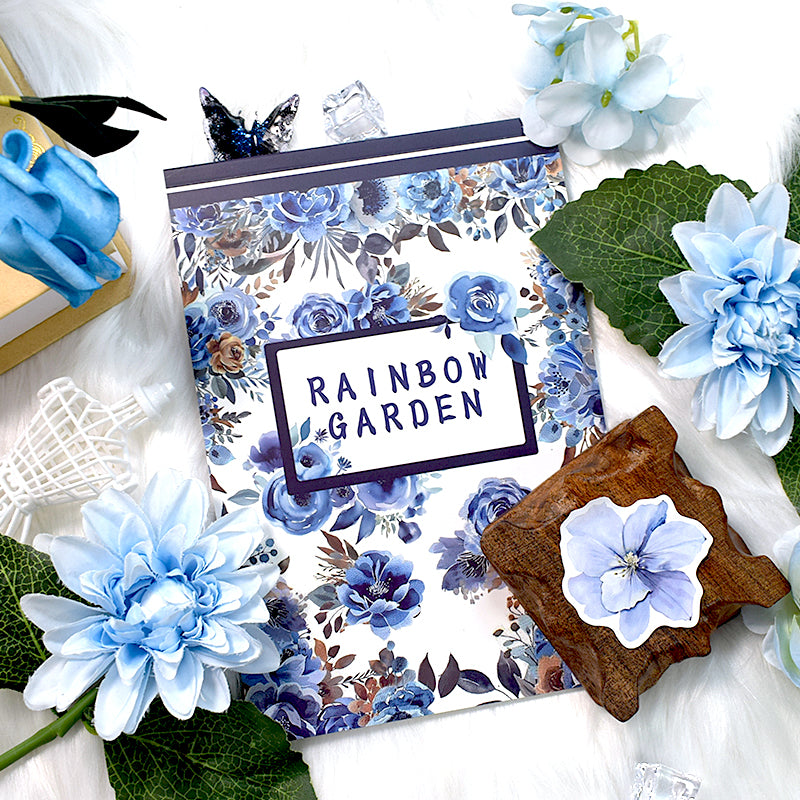 Rainbow Garden - Collage Stickers | Botanical Kiss Cut Matte PET (20 Sheets)