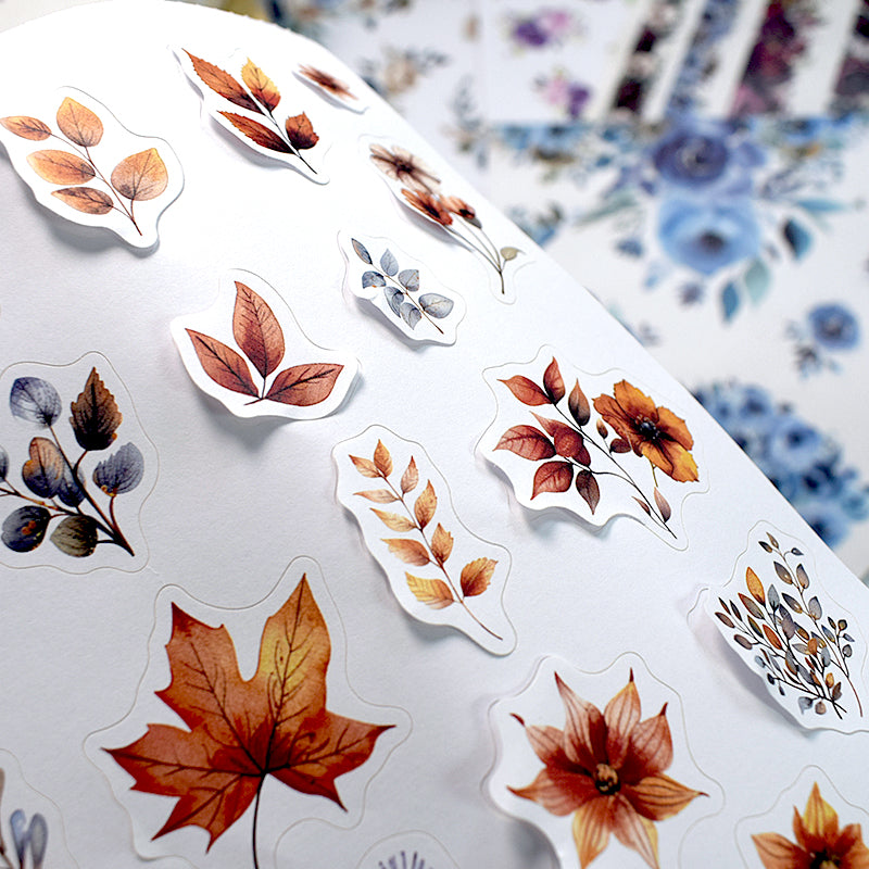 Rainbow Garden - Collage Stickers | Botanical Kiss Cut Matte PET (20 Sheets)