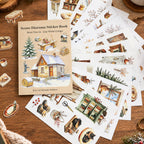 Cozy Winter Cottage - Scene Sticker Book | Cottagecore Special Oil Matte PET (22 Sheets)