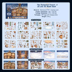 Winter Woodland Bunny Realm - Scene Sticker Book | Whimsical Special Ink Clear PET (15 Sheets)