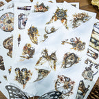 Vintage Patina - Junk Journal Stickers | Steampunk Kiss Cut Matte PET (20 Sheets)
