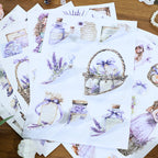The Song Of Lavender - Vintage Stickers | Botanical Kiss Cut Matte PET (20 Sheets)