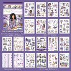 The Song Of Lavender - Vintage Stickers | Botanical Kiss Cut Matte PET (20 Sheets)