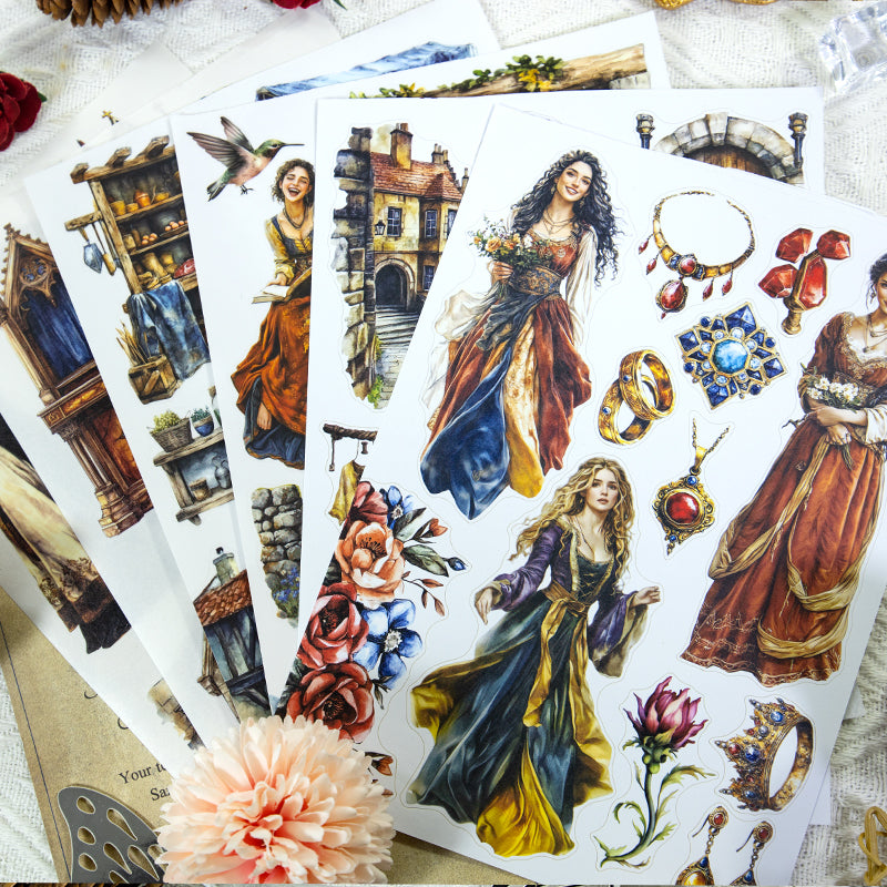 European Narrative - Ephemera Stickers | Vintage Kiss Cut Matte PET (20 Sheets)
