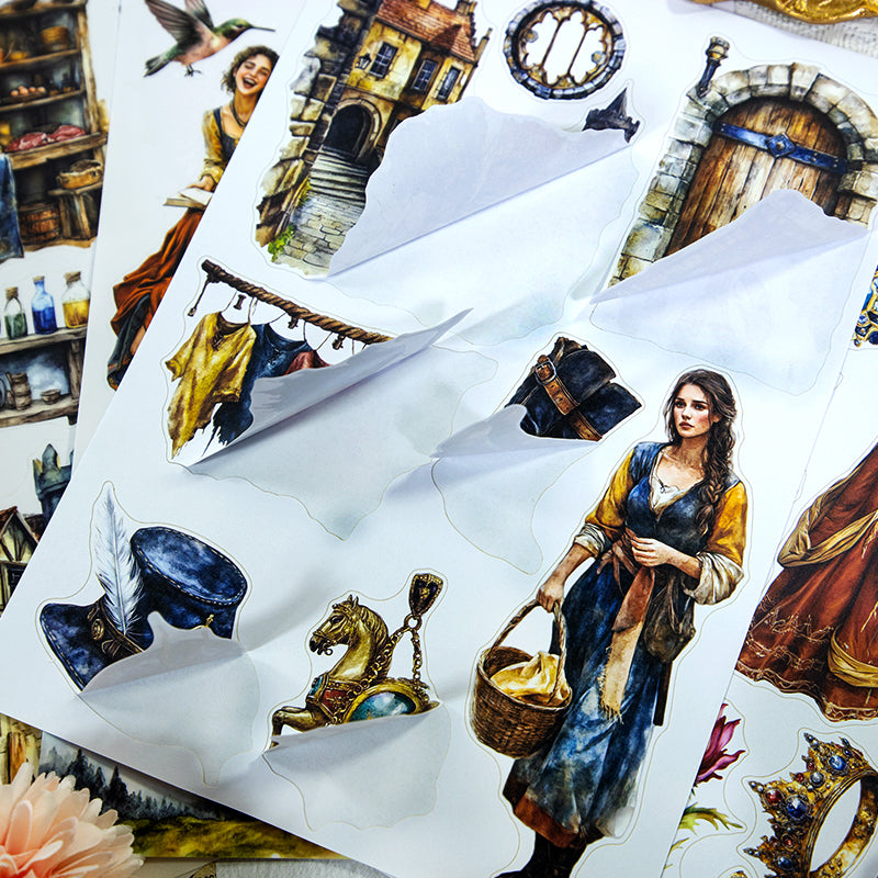 European Narrative - Ephemera Stickers | Vintage Kiss Cut Matte PET (20 Sheets)