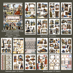 European Narrative - Ephemera Stickers | Vintage Kiss Cut Matte PET (20 Sheets)