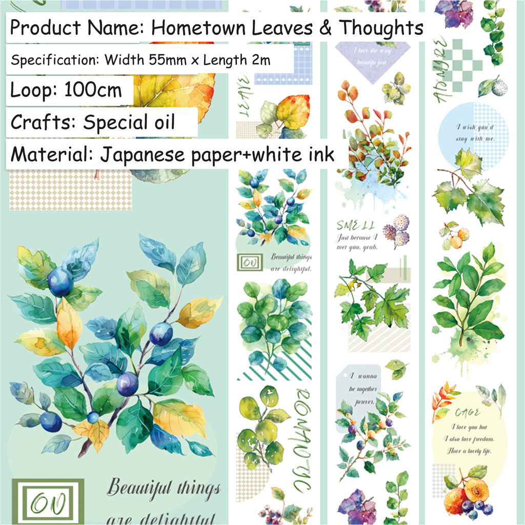 Hometown Leaves & Thoughts · Special Oil · Washi Tape
