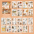 The Falling Leaves - Junk Journal Stickers | Rustic Kiss Cut Matte PET (20 Sheets)