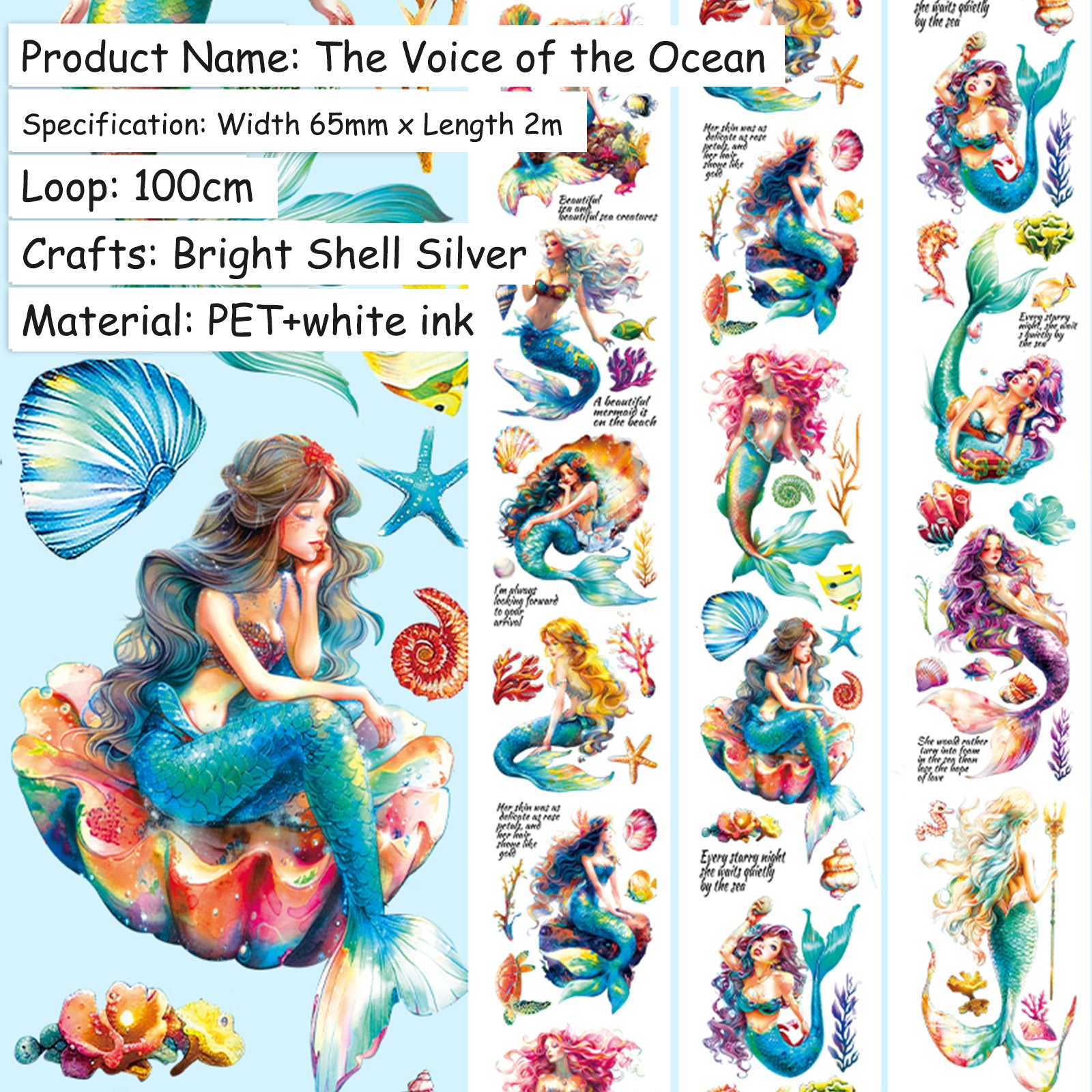 The Voice of the Ocean · Glossy · Pearlescent Silver · PET Tape