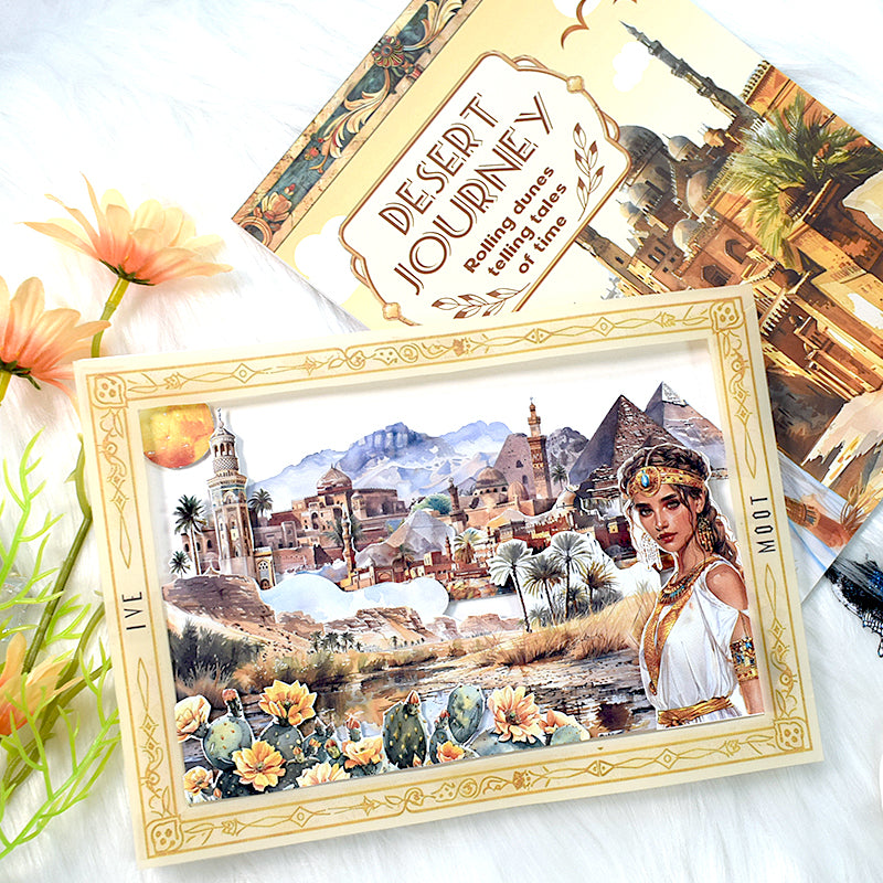 Desert Trek - Junk Journal Stickers | Vintage Kiss Cut Matte PET (20 Sheets)