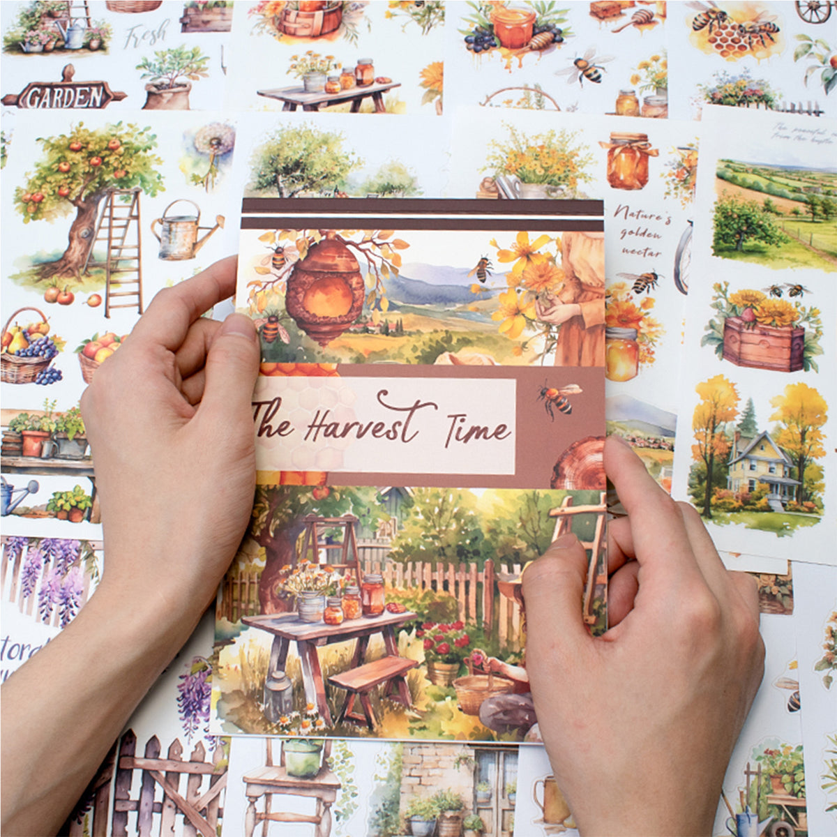 The Harvest Time - Junk Journal Stickers | Cottagecore Kiss Cut Matte PET (20 Sheets)